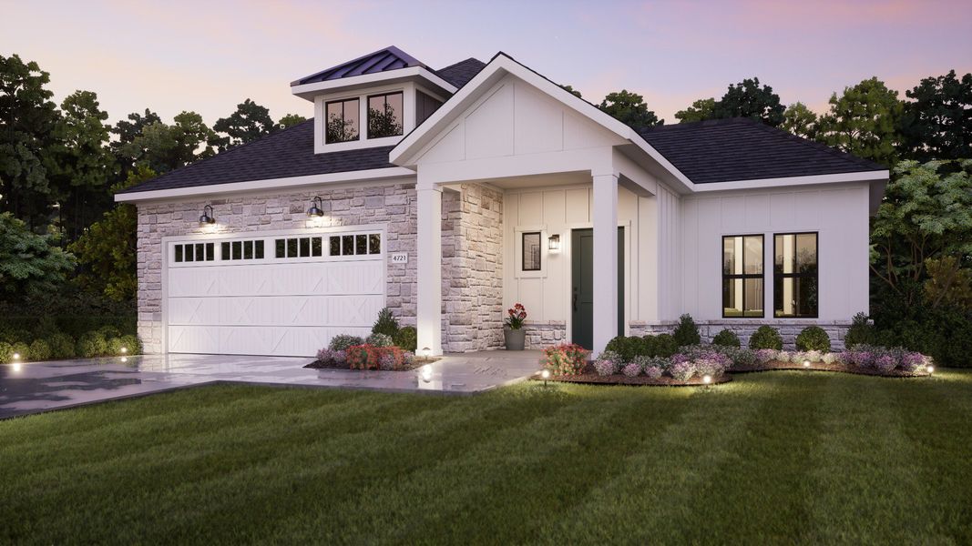 Representative exterior photo of a completed home built from the Palazzo by Epcon Communities in The Courtyards on the Greenway, Matthews, NC (Image 33).