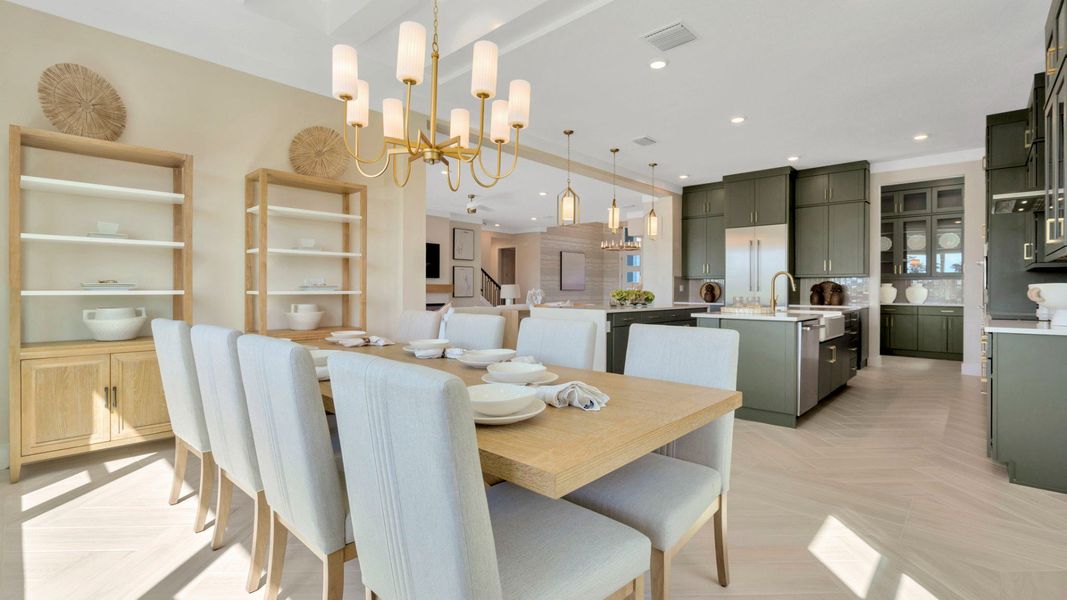 The Dining Room of another Grand Sabal Model which is available at Serengeti.