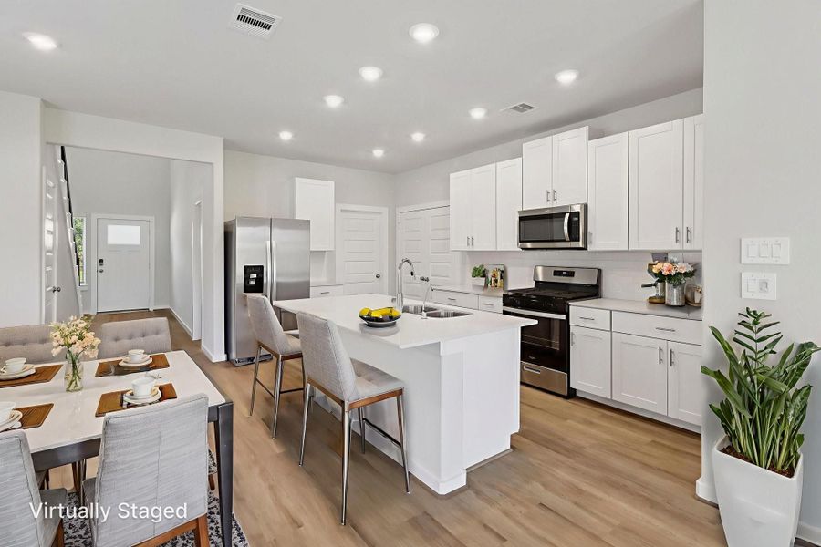 Furnished interior view inside a new home in Landing Meadows - Traditional Series, New Caney (Image 3).