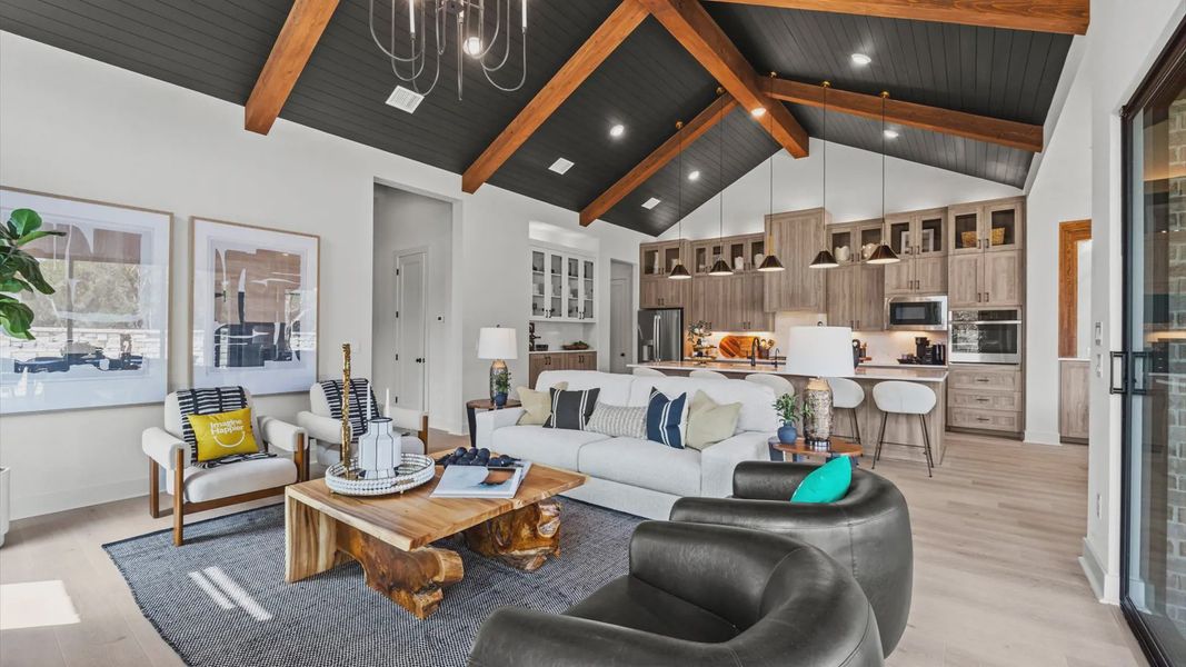 Representative furnished interior of a home built from the Drios by Chesmar Homes in 6 Creeks, Kyle (Image 23). Representative furnished interior of a home built from the Drios by Chesmar Homes in 6 Creeks, Kyle (Image 23).