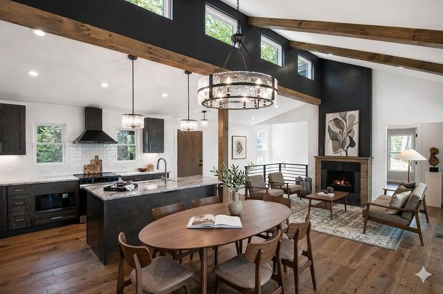 Furnished interior view inside a new home in , Blue Ridge (Image 7).