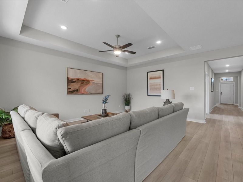 Furnished interior view inside a new home in Mason Woods, Cypress (Image 5).