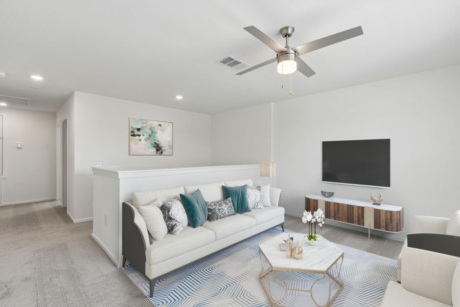 Furnished interior view inside a new home in Mavera, Conroe (Image 11).