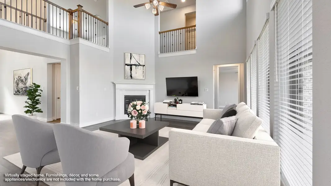 Furnished interior view inside a new home in Crosswinds, Kyle (Image 2).