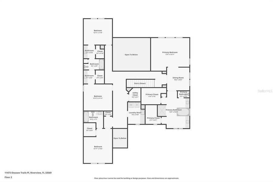 2D floor plan layout of this home in , Riverview, FL (Image 6).