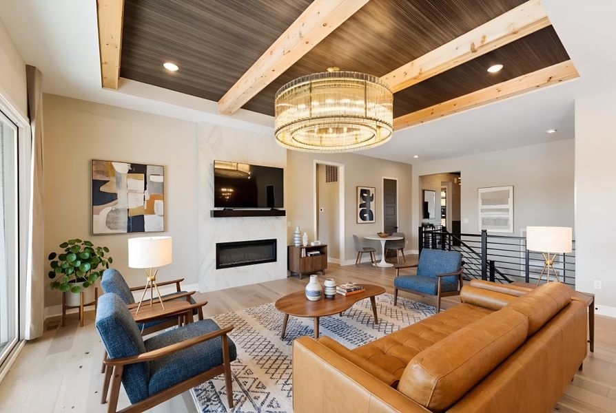 Furnished interior view inside a new home in Hidden Fields, Hoschton (Image 37).