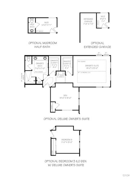 2D floor plan layout of this home in The Courtyards at Stewarts Creek, Smyrna, TN (Image 18).