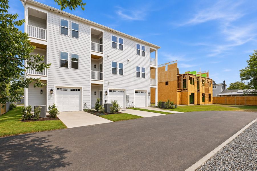 Representative exterior photo of a completed home built from the The Lofton by RobuckHomes in Downtown Wilmington Collective, Wilmington, NC (Image 31).