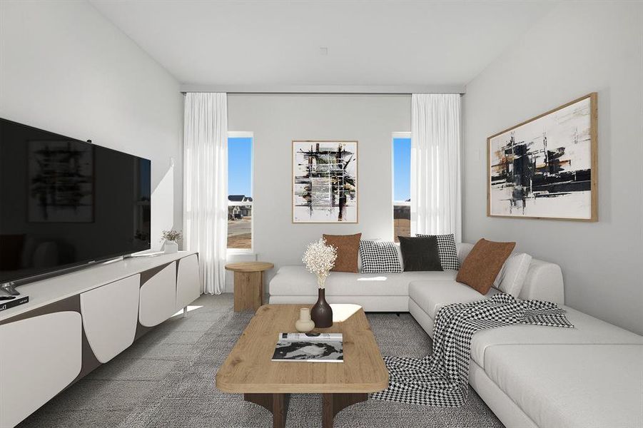 Furnished interior view inside a new home in Tavolo Park, Fort Worth (Image 17).