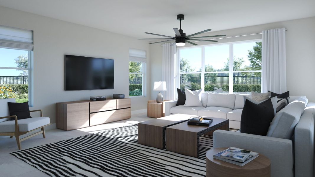 Great Room | Skyview | Courtyards at Waterstone | New homes in Palm Bay, FL | Landsea Homes