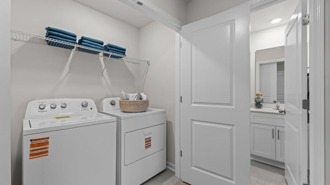 Furnished interior view inside a new home in Clock Road Townhomes, New Bern (Image 26).