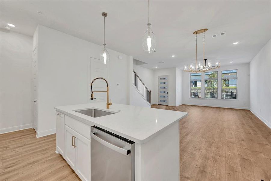 Furnished interior view inside a new home in Hillside at Las Colinas, Irving (Image 16). Furnished interior view inside a new home in Hillside at Las Colinas, Irving (Image 16).