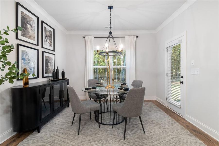 Furnished interior view inside a new home in Belle Woode Estates, Monroe (Image 10). Furnished interior view inside a new home in Belle Woode Estates, Monroe (Image 10).