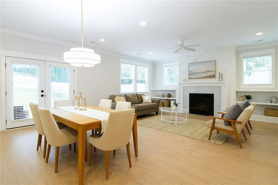 Furnished interior view inside a new home in , Atlanta (Image 9).