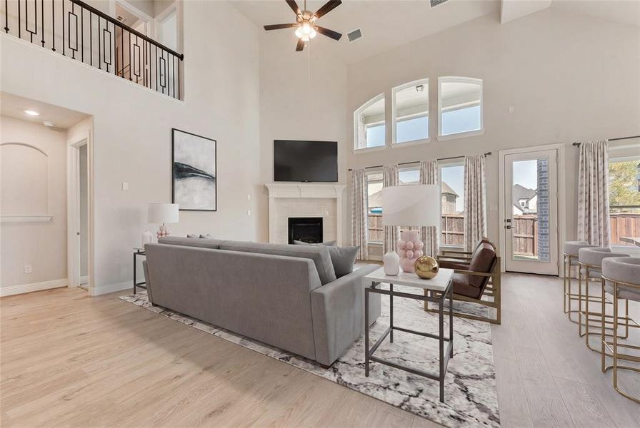 Furnished interior view inside a new home in South Pointe, Mansfield (Image 5). Furnished interior view inside a new home in South Pointe, Mansfield (Image 5).