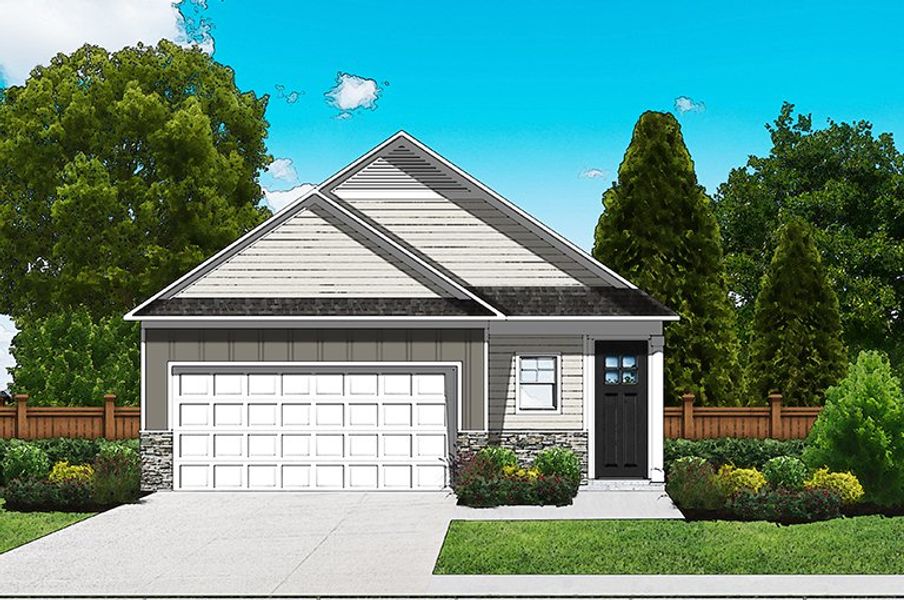 Elevation A6 - Extended Porch & Optional Door
