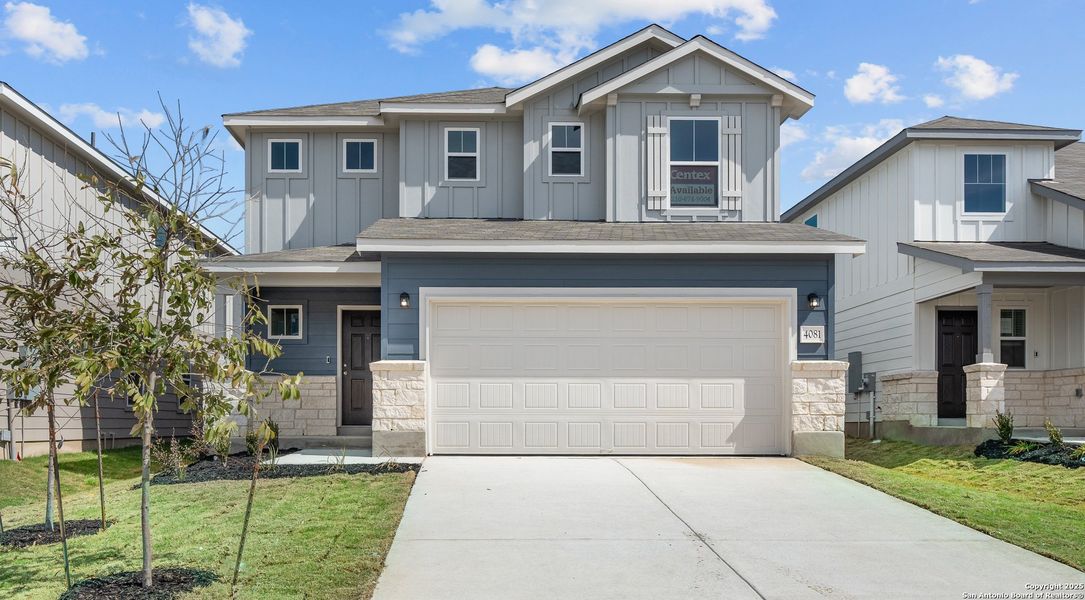 Front exterior of a new home in , San Antonio, TX, highlighting curb appeal (Image 15).