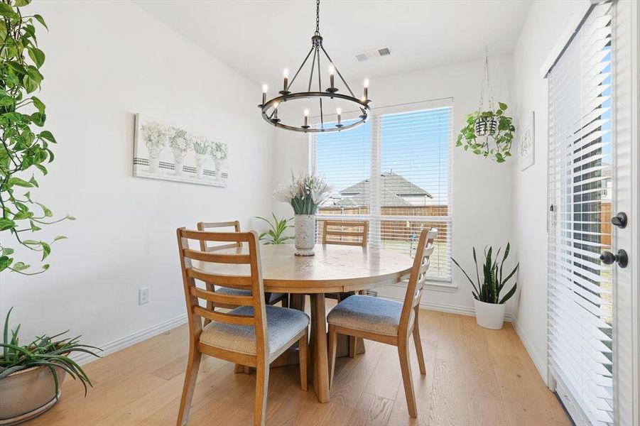 Dining area off kitchen