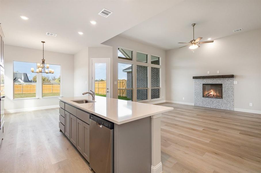 Furnished interior view inside a new home in Ten Mile Creek Estates, DeSoto (Image 10).
