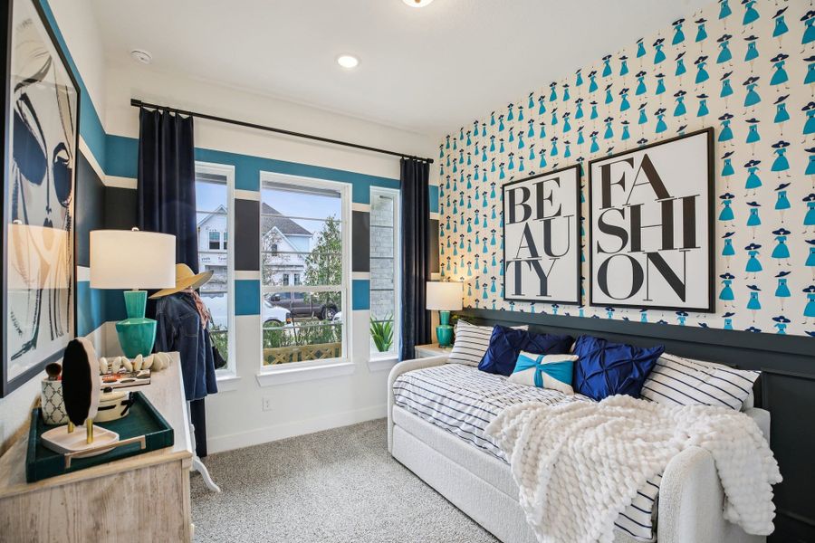 Furnished interior view inside a new home in Bridgeland, Cypress (Image 18).