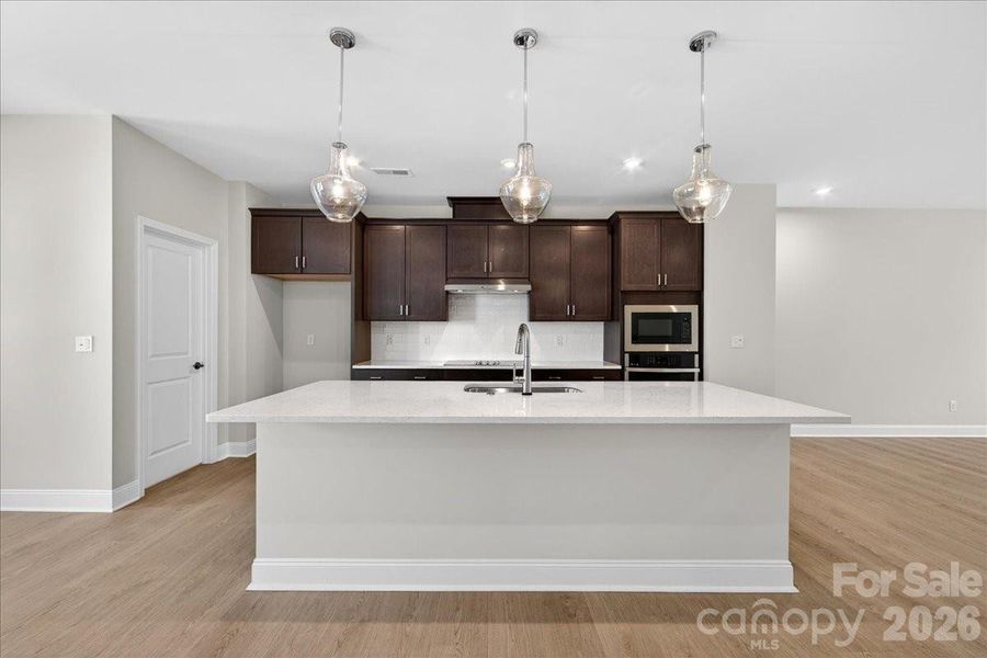 Gourmet kitchen with large island