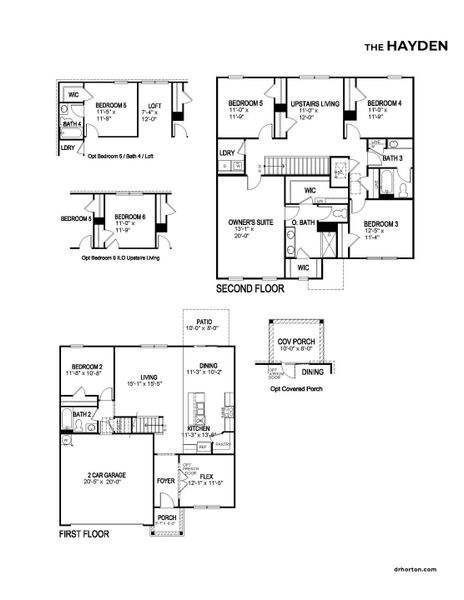2D floor plan layout of this home in Woodbridge Glen Single Family, Lebanon, TN (Image 2).