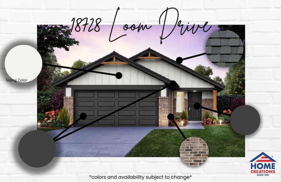 Sample of building materials used in homes in The Enclave at Spring Branch, Montgomery (Image 21).