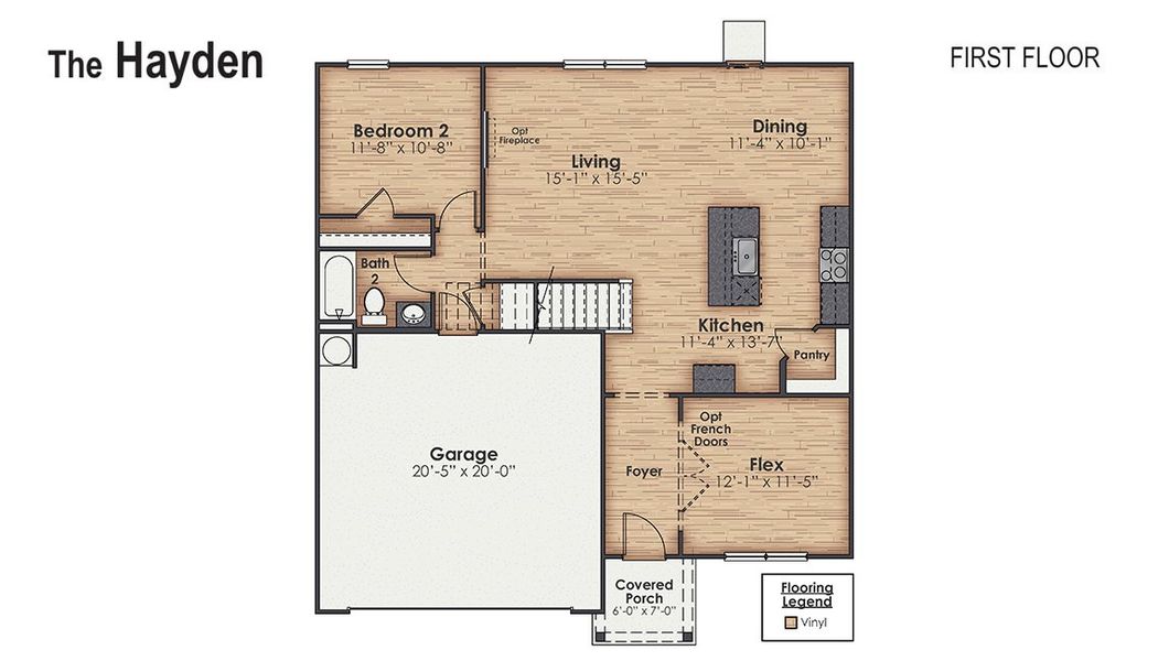 2D floor plan layout of this home in Saltgrass Landing, Winnabow, NC (Image 4). 2D floor plan layout of this home in Saltgrass Landing, Winnabow, NC (Image 4).