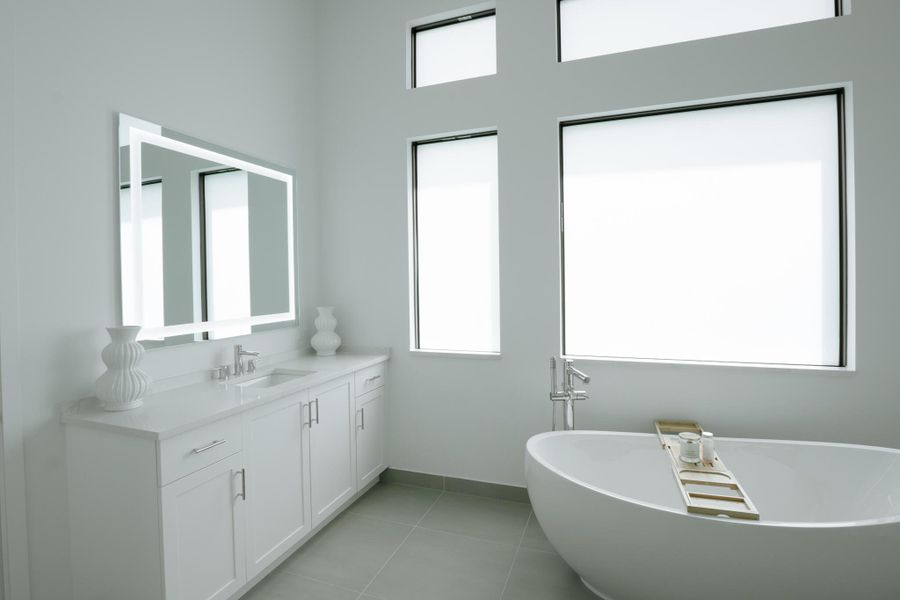 Furnished interior view inside a new home in Lotus Edge, Boca Raton (Image 11). Furnished interior view inside a new home in Lotus Edge, Boca Raton (Image 11).