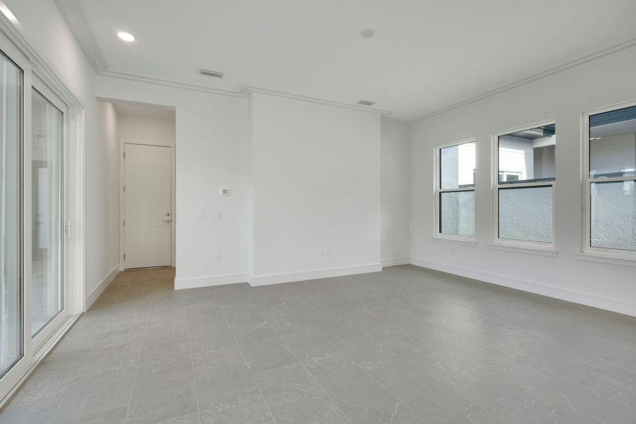 Representative unfurnished interior of a home built from the Courtyard 50 3BR by ABD Development in Hampton Green at Providence, Davenport (Image 22).