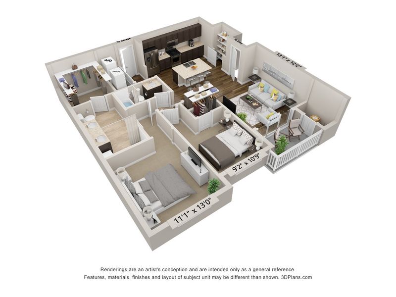 2D floor plan layout for the Addisyn I by Lokal Homes in Gateway Commons, Denver, CO (Image 3).