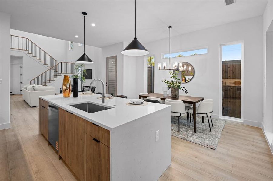 Furnished interior view inside a new home in , Dallas (Image 11).