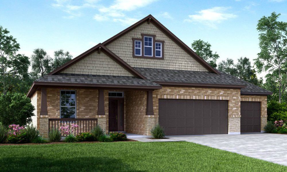 Representative exterior photo of a completed home built from the Cameron by Beazer Homes in Bridgeland: Heritage Collection, Cypress, TX (Image 19). Representative exterior photo of a completed home built from the Cameron by Beazer Homes in Bridgeland: Heritage Collection, Cypress, TX (Image 19).