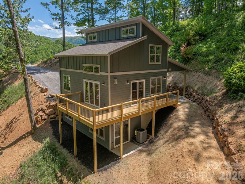 Exterior details and patio area of a home in , Waynesville (Image 25).