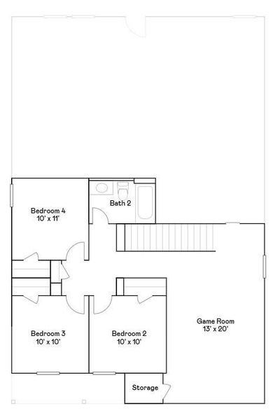 2D floor plan layout of this home in Windrose Green: Watermill Collection, Angleton, TX (Image 2). 2D floor plan layout of this home in Windrose Green: Watermill Collection, Angleton, TX (Image 2).