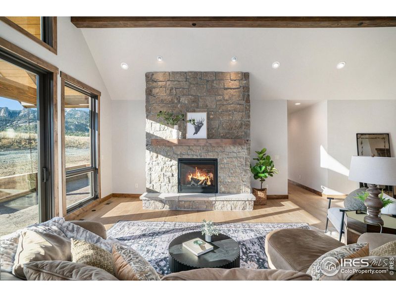 Stone fireplace Stone fireplace