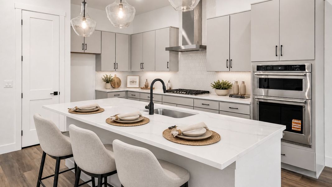 Furnished interior view inside a new home in Dillon Pointe - Journey, Broomfield (Image 37).