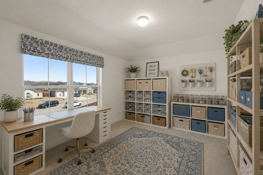 Representative furnished interior of a home built from the Cherry by Kindred Homes in Westside Preserve, Midlothian (Image 36).