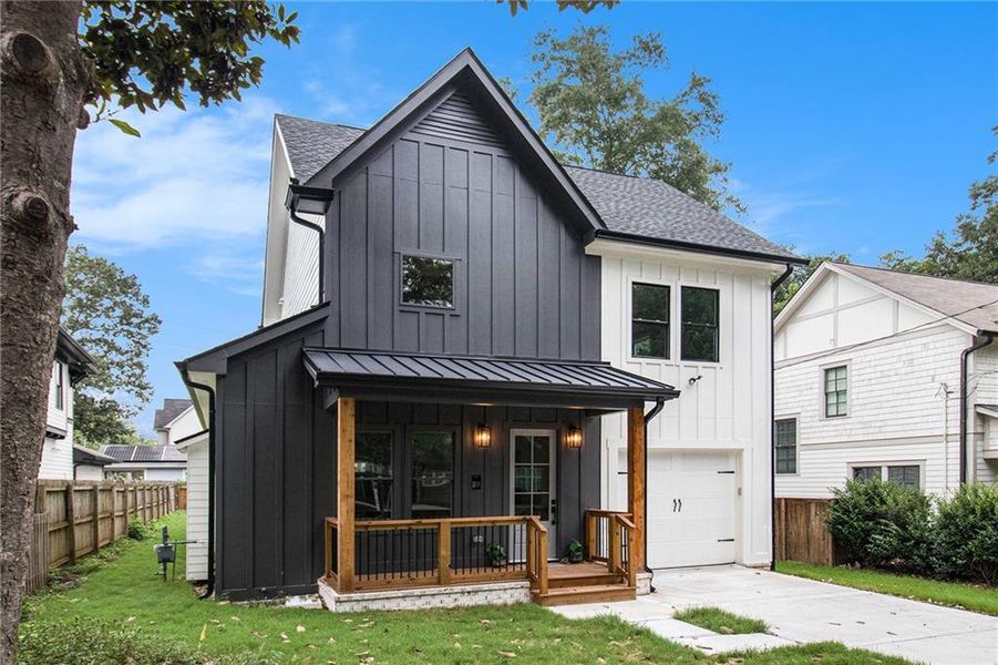 Front exterior of a new home in , Atlanta, GA, highlighting curb appeal (Image 32). Front exterior of a new home in , Atlanta, GA, highlighting curb appeal (Image 32).