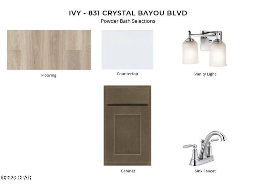 Sample of building materials used in homes in Breakfast Point East, Panama City Beach (Image 5).