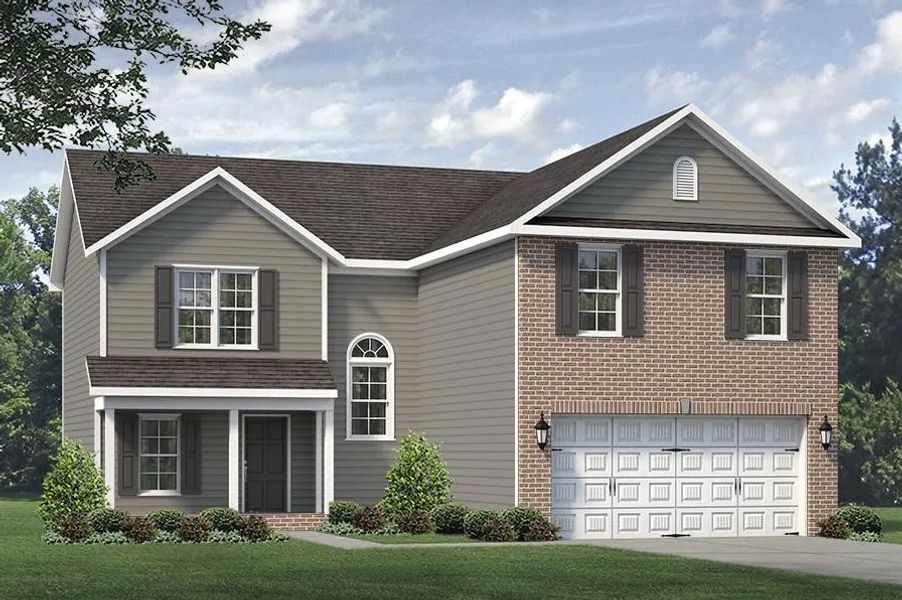 Representative exterior photo of a completed home built from the Burlington by Keystone Homes NC in The Wilcox, Greensboro, NC (Image 21).