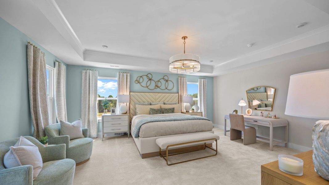 The Jordan Plan by DRB Homes in Farms at Bellingham, Mooresville, NC - Primary Bedroom The Jordan Plan by DRB Homes in Farms at Bellingham, Mooresville, NC - Primary Bedroom