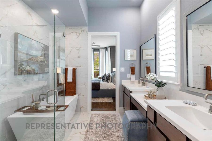 Furnished interior view inside a new home in Tavolo Park, Fort Worth (Image 30).