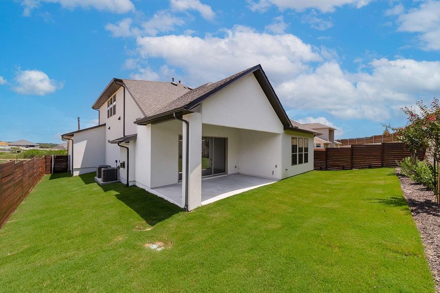 Exterior details and patio area of a home in Provence - 60', Austin (Image 3).