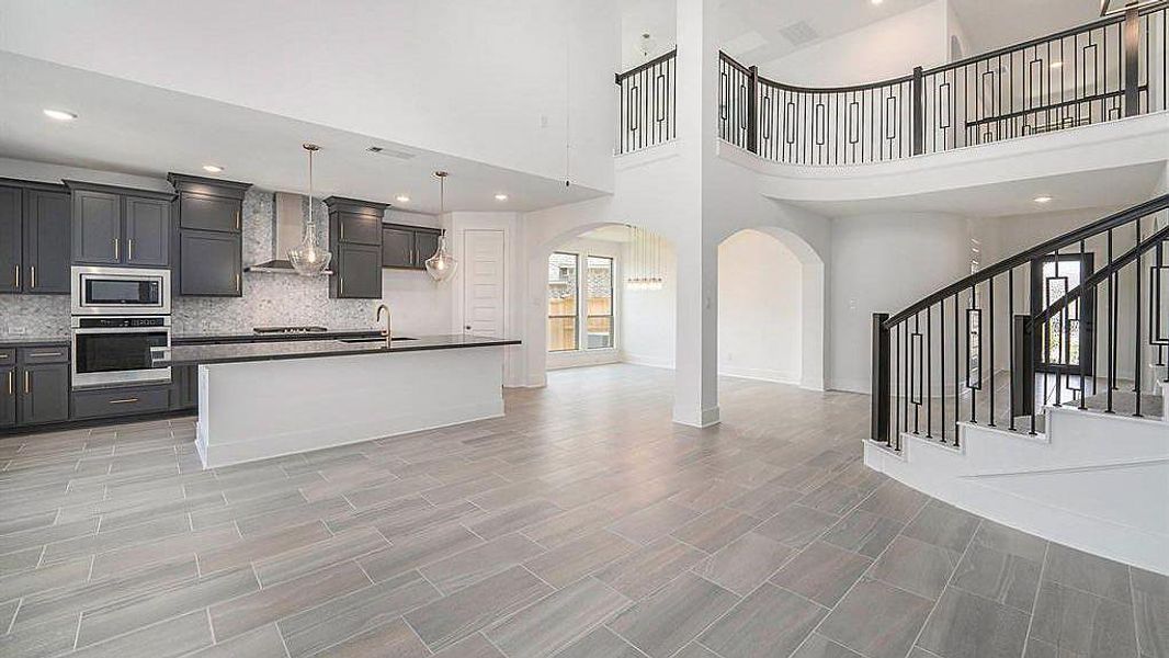 Furnished interior view inside a new home in The Trails, New Caney (Image 3).