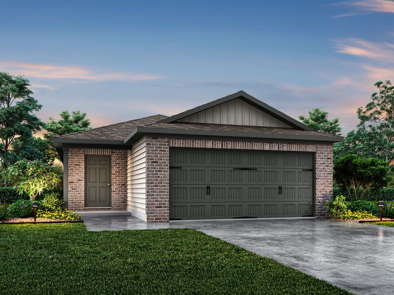 Representative exterior photo of a completed home built from the Olympic by National HomeCorp in Las Colinas, Kenedy, TX (Image 7). Representative exterior photo of a completed home built from the Olympic by National HomeCorp in Las Colinas, Kenedy, TX (Image 7).