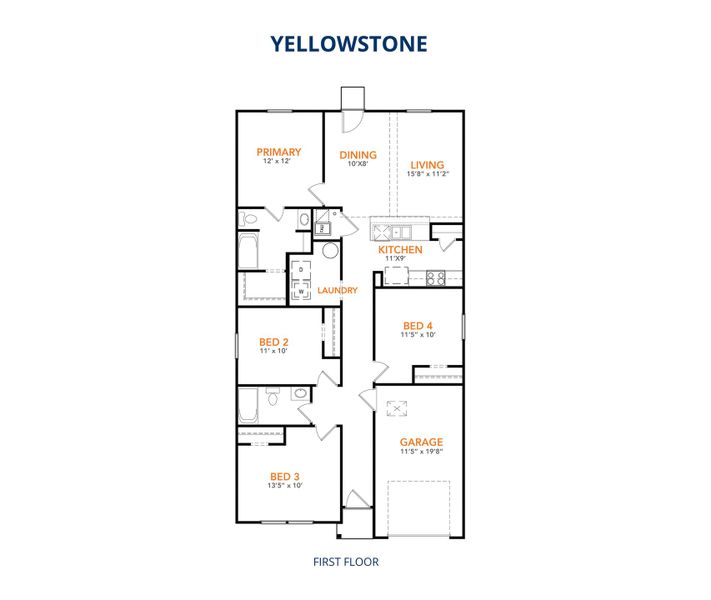 2D floor plan layout of this home in Park Central, Mineola, TX (Image 3). 2D floor plan layout of this home in Park Central, Mineola, TX (Image 3).