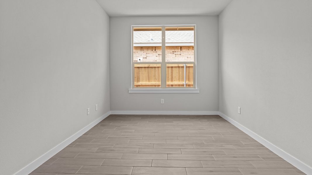 Representative unfurnished interior of a home built from the THE HOBBS by D.R. Horton in Northwest Passage, Midland (Image 22). Representative unfurnished interior of a home built from the THE HOBBS by D.R. Horton in Northwest Passage, Midland (Image 22).