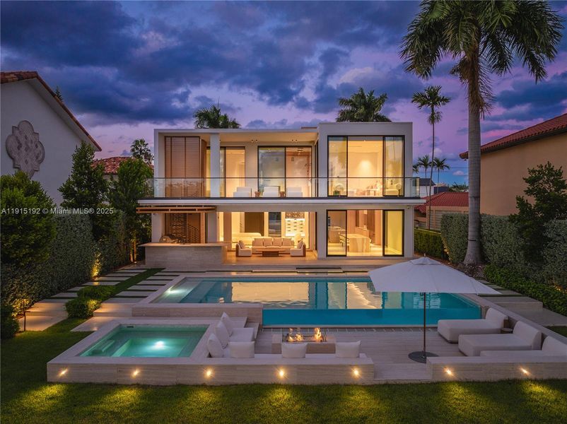 Exterior details and patio area of a home in , Miami Beach (Image 23). Exterior details and patio area of a home in , Miami Beach (Image 23).