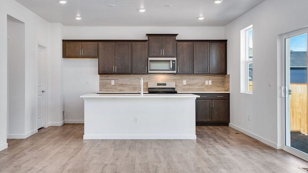 Furnished interior view inside a new home in Trails at Crowfoot, Parker (Image 5). Furnished interior view inside a new home in Trails at Crowfoot, Parker (Image 5).